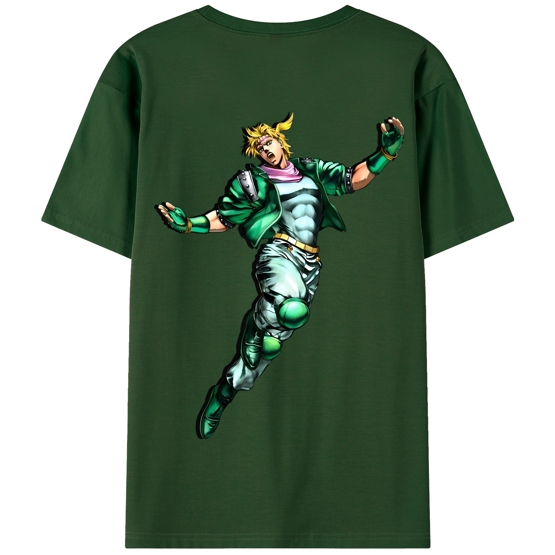 （画像用） ジョジョの奇妙な冒険 ディオ?ブランドー JoJo's Bizarre Adventure Dio Brando 綿100％半袖Tシャツ（背面プリント）